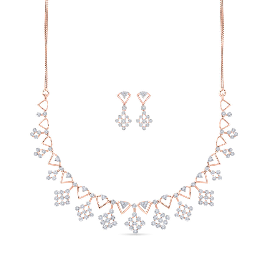Glimmering Harmony Diamond Necklace Set