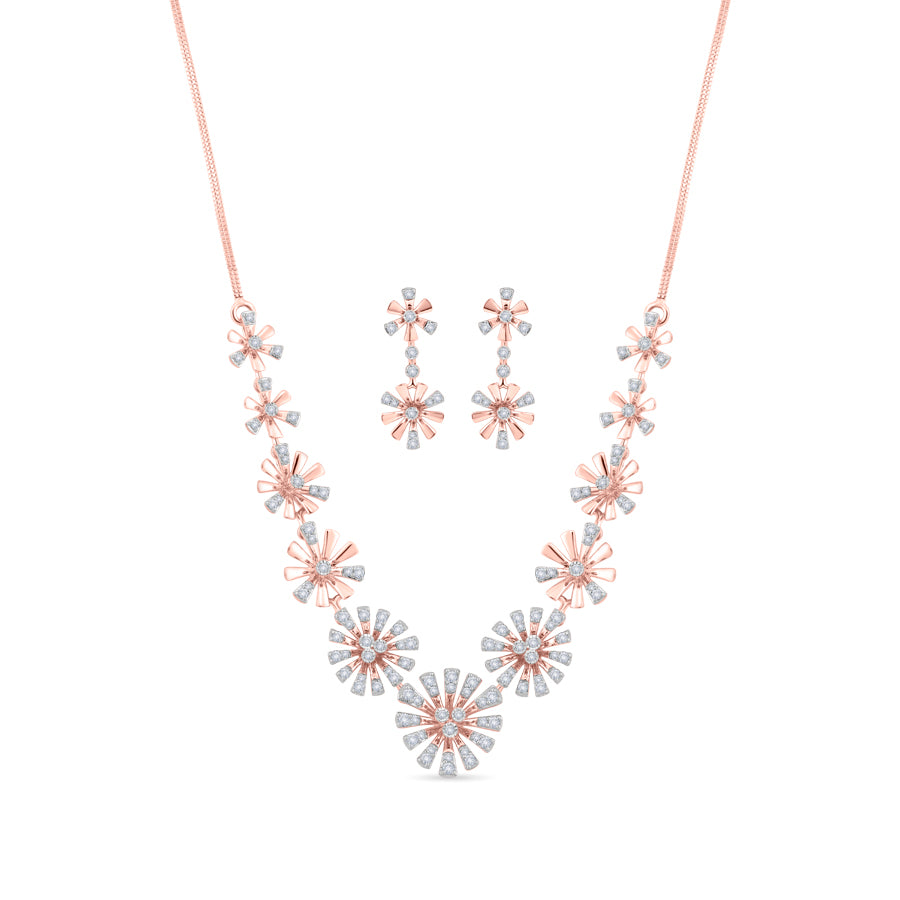 Solar Radiance Diamond Necklace Set