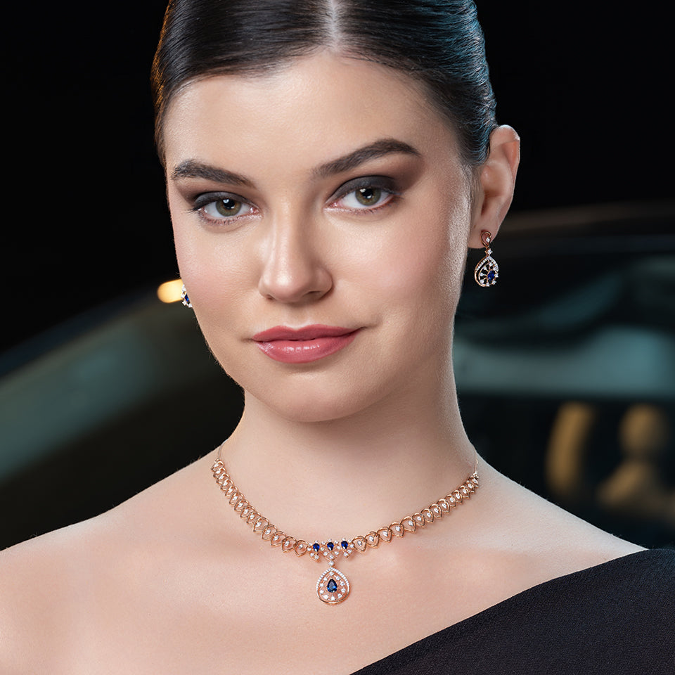 Midnight Ivy Diamond Necklace Set