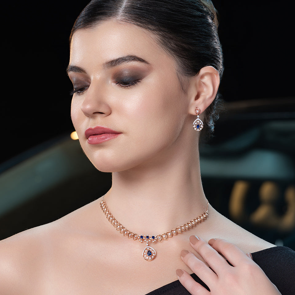 Midnight Ivy Diamond Necklace Set