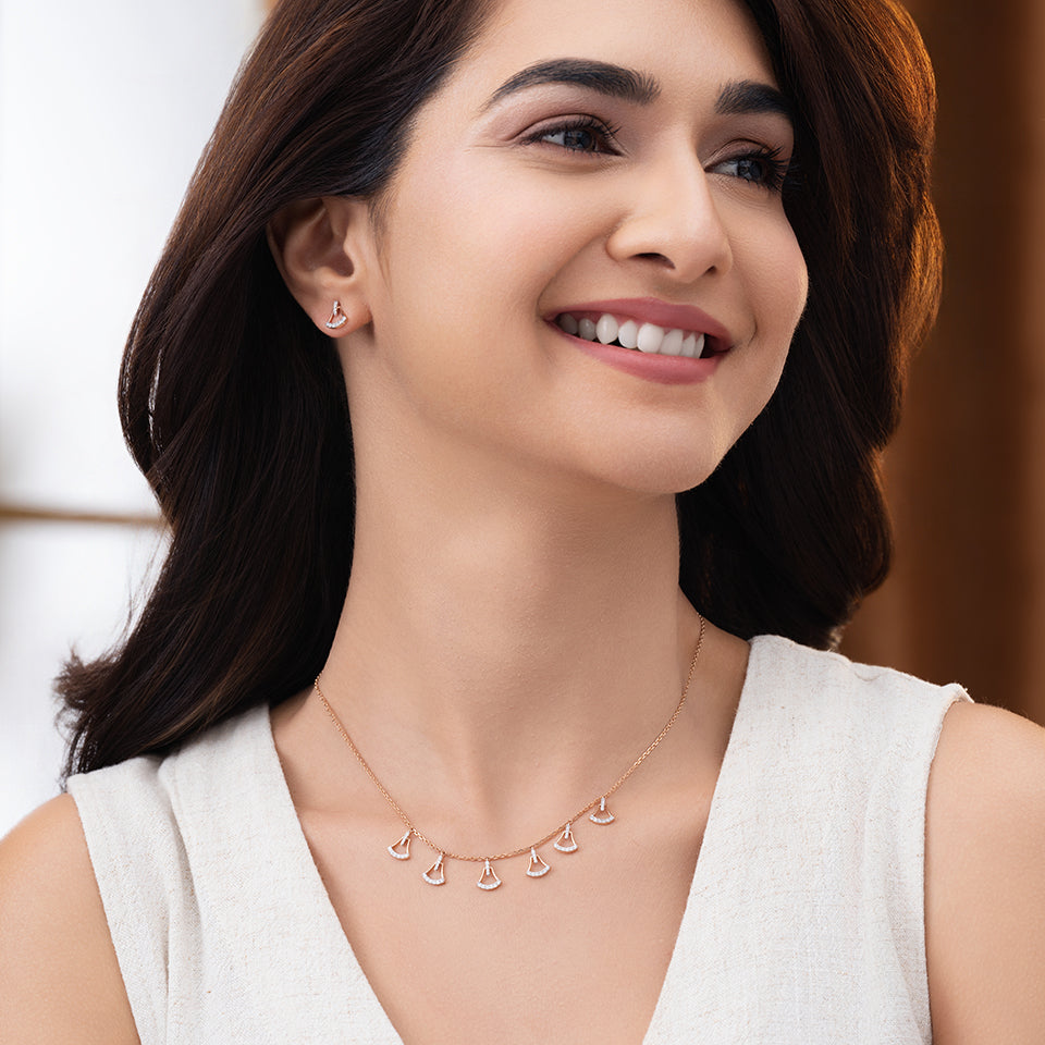 Shining Bells Diamond Necklace Set