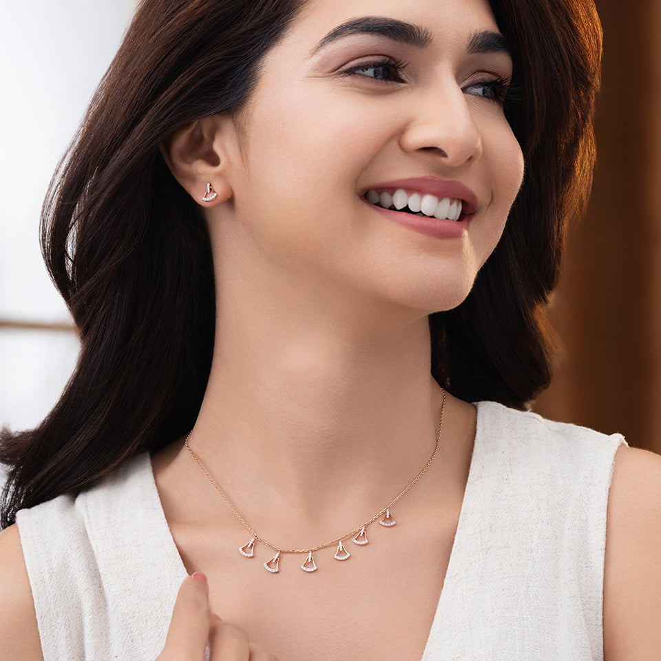 Shining Bells Diamond Necklace Set
