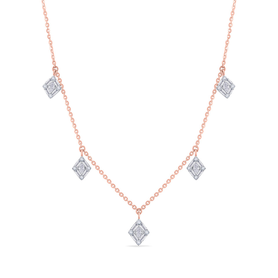 Ethereal Squares Diamond Necklace