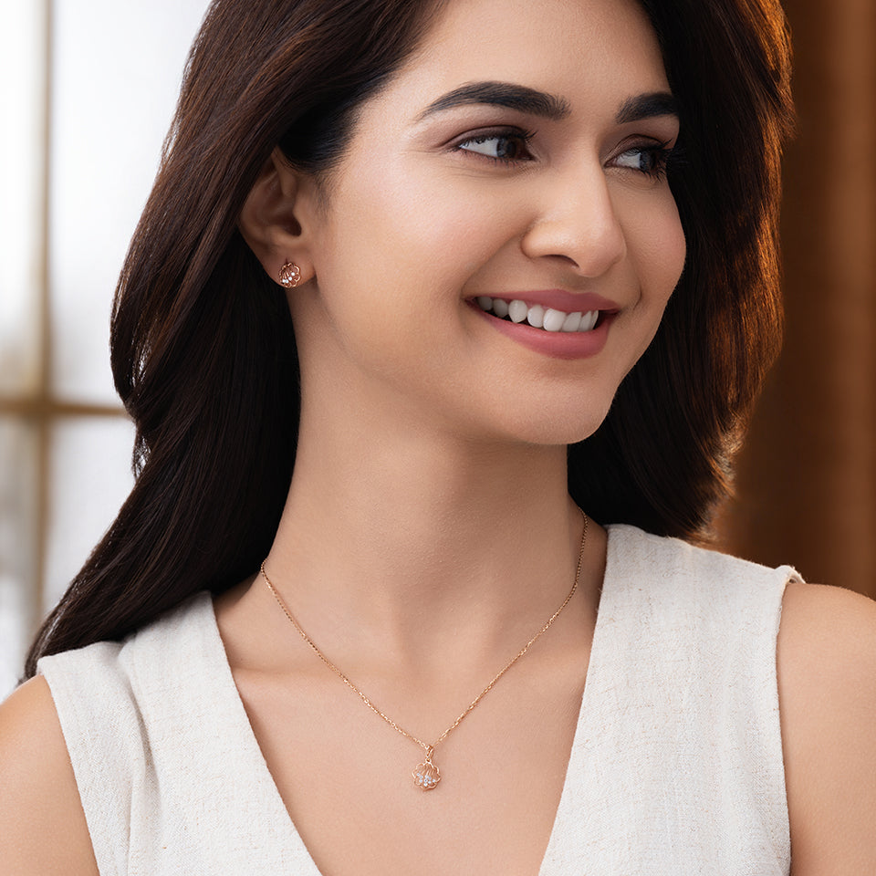 Serene Cloud Diamond Necklace Set