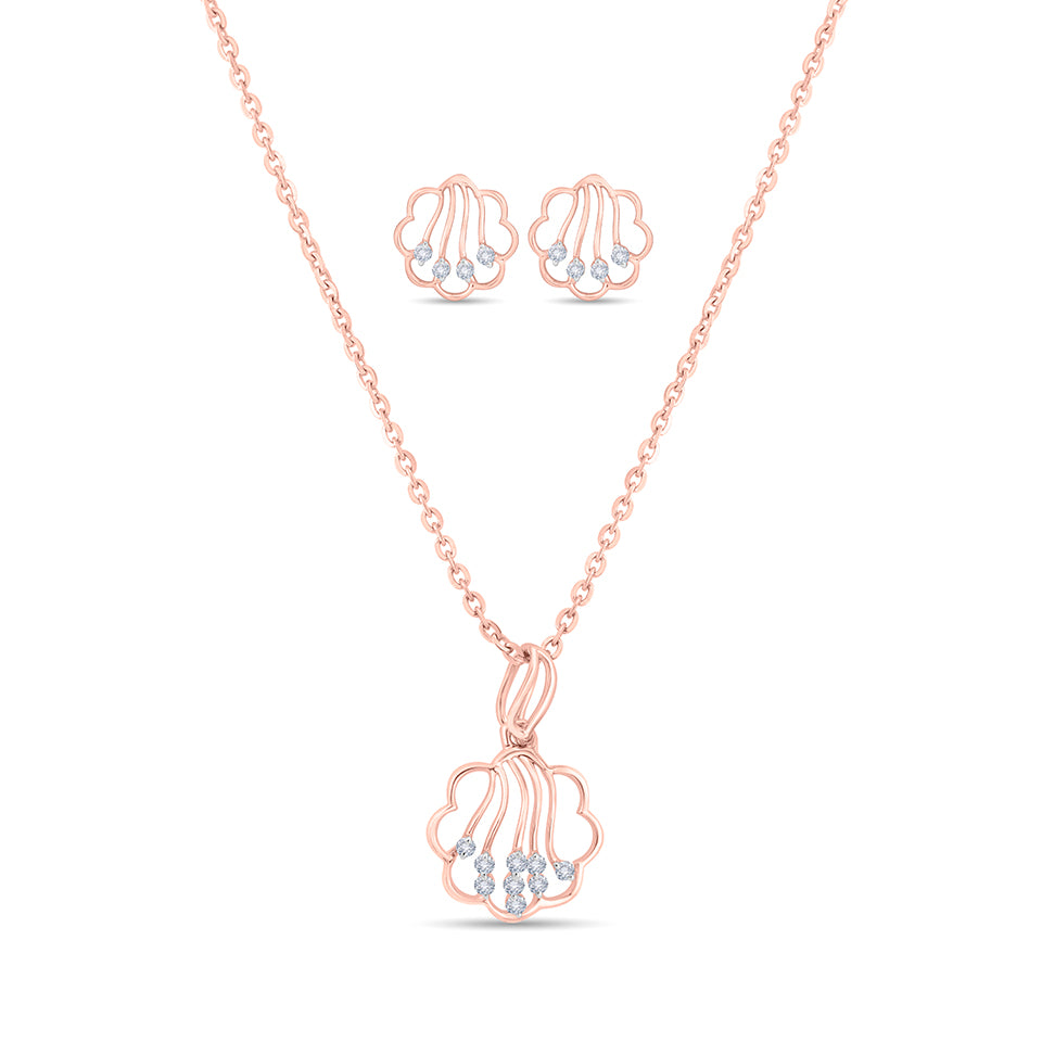 Serene Cloud Diamond Necklace Set