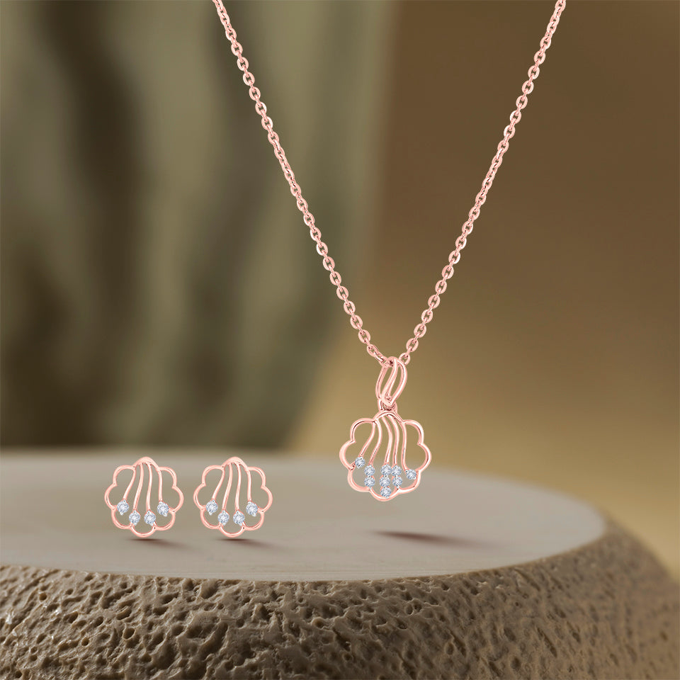 Serene Cloud Diamond Necklace Set