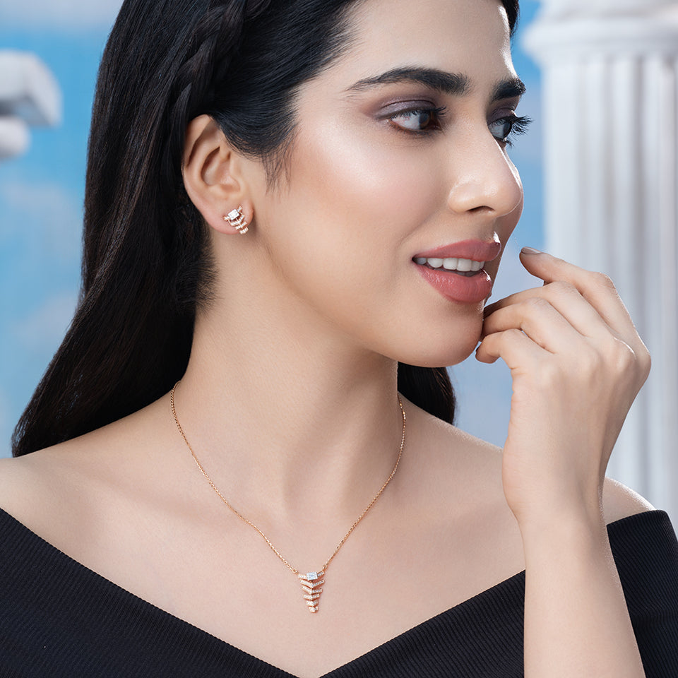 Zenith Glow Diamond Necklace Set