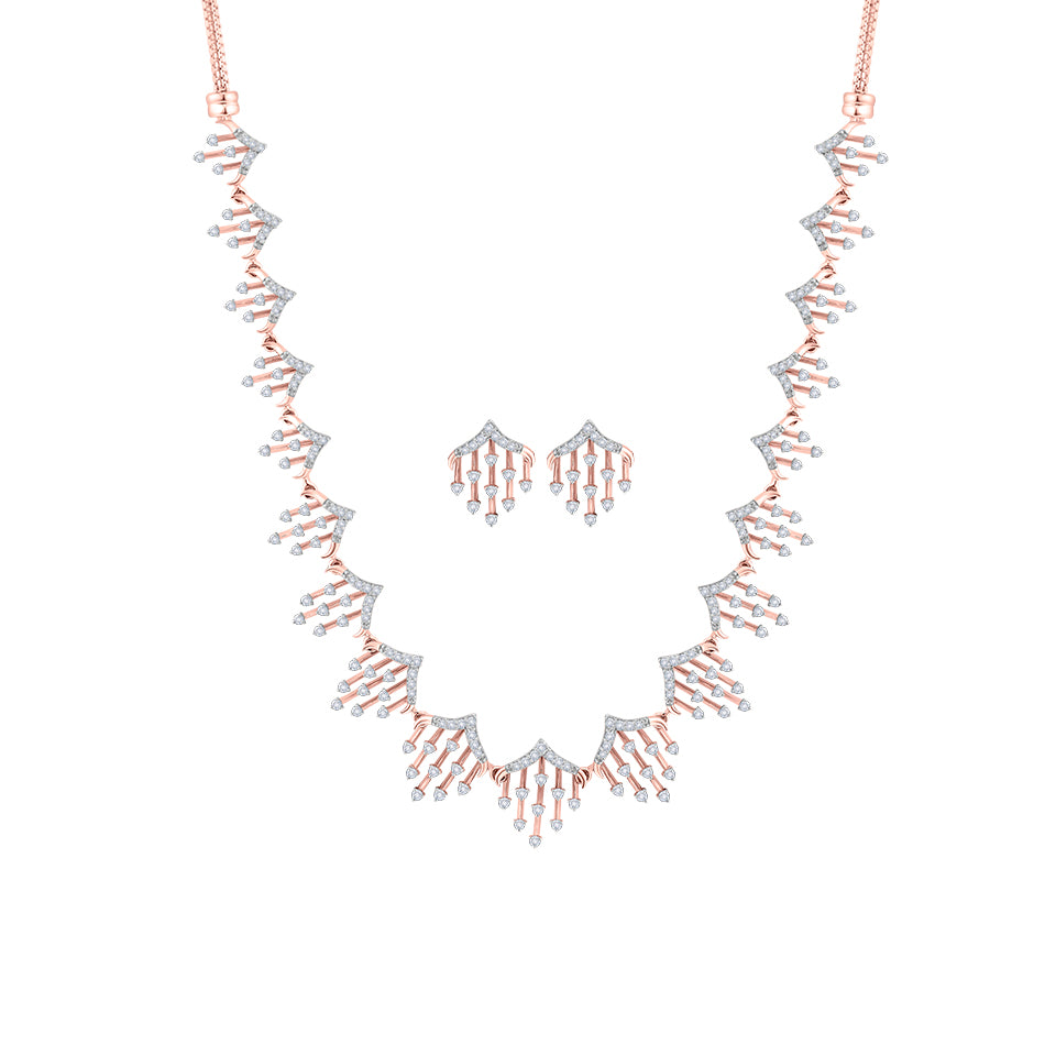 Sunshine Arrows Diamond Necklace Set