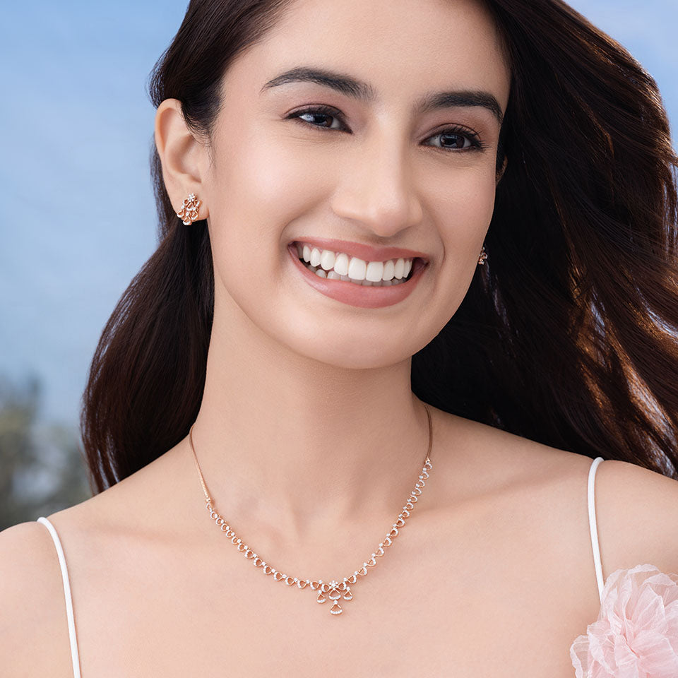 Precious Treasure Diamond Necklace Set
