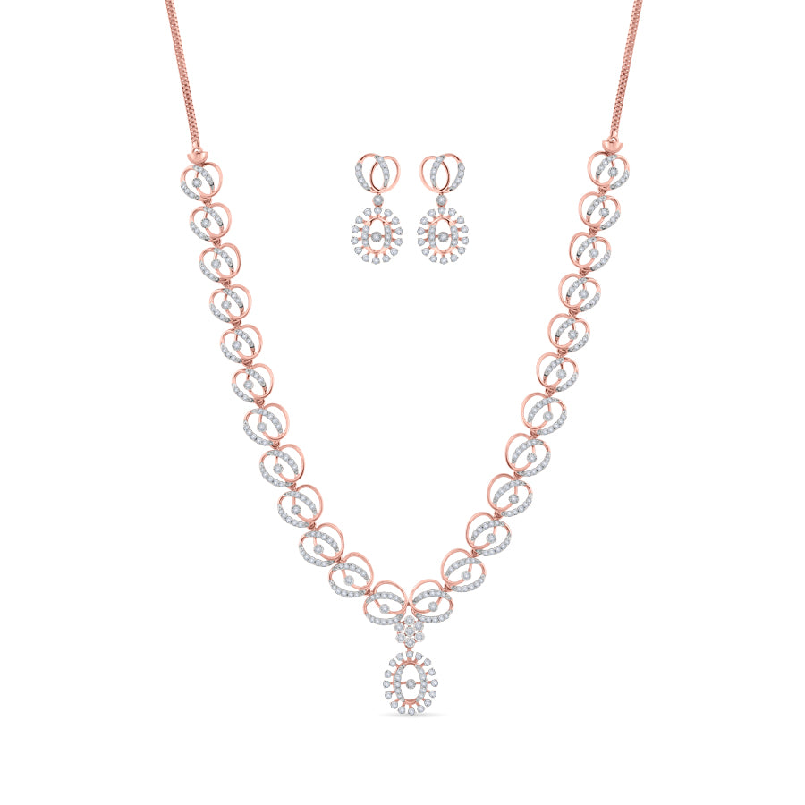 Starlight Ovals Diamond Necklace Set