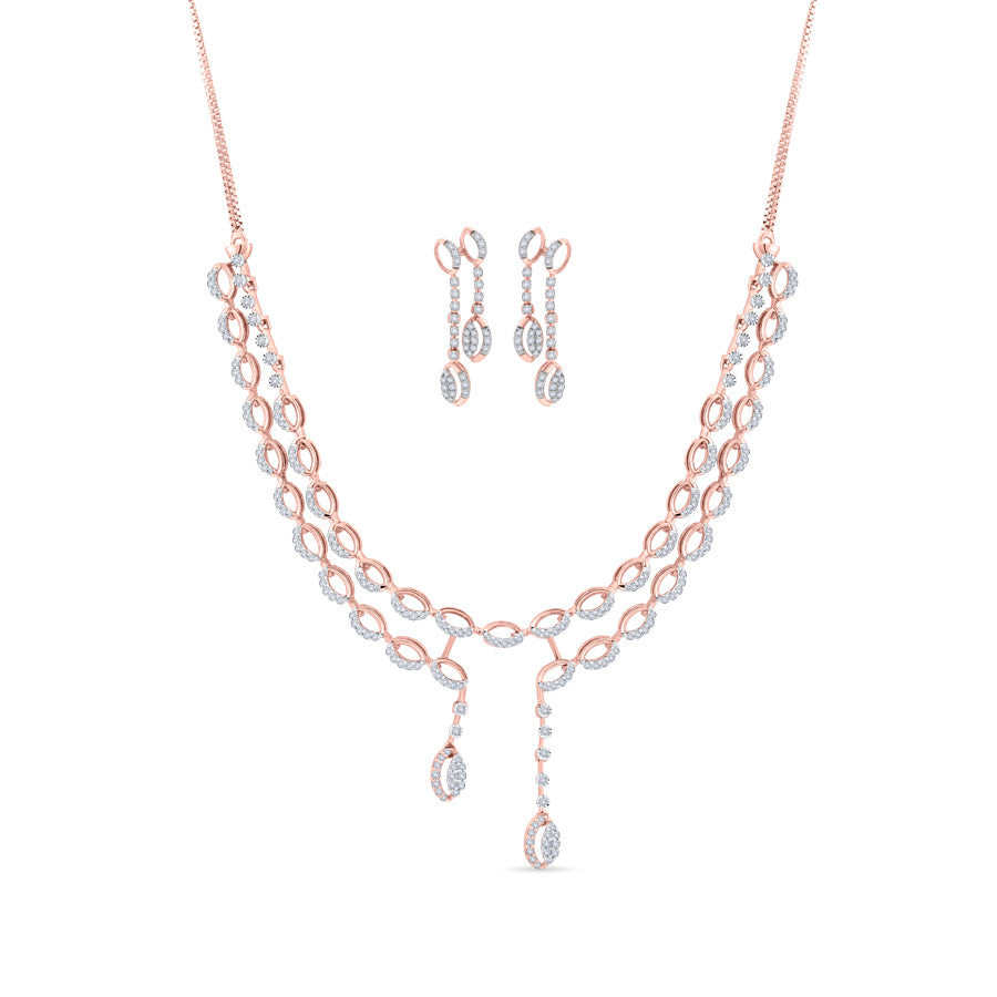 Whispering Willows Diamond Necklace Set