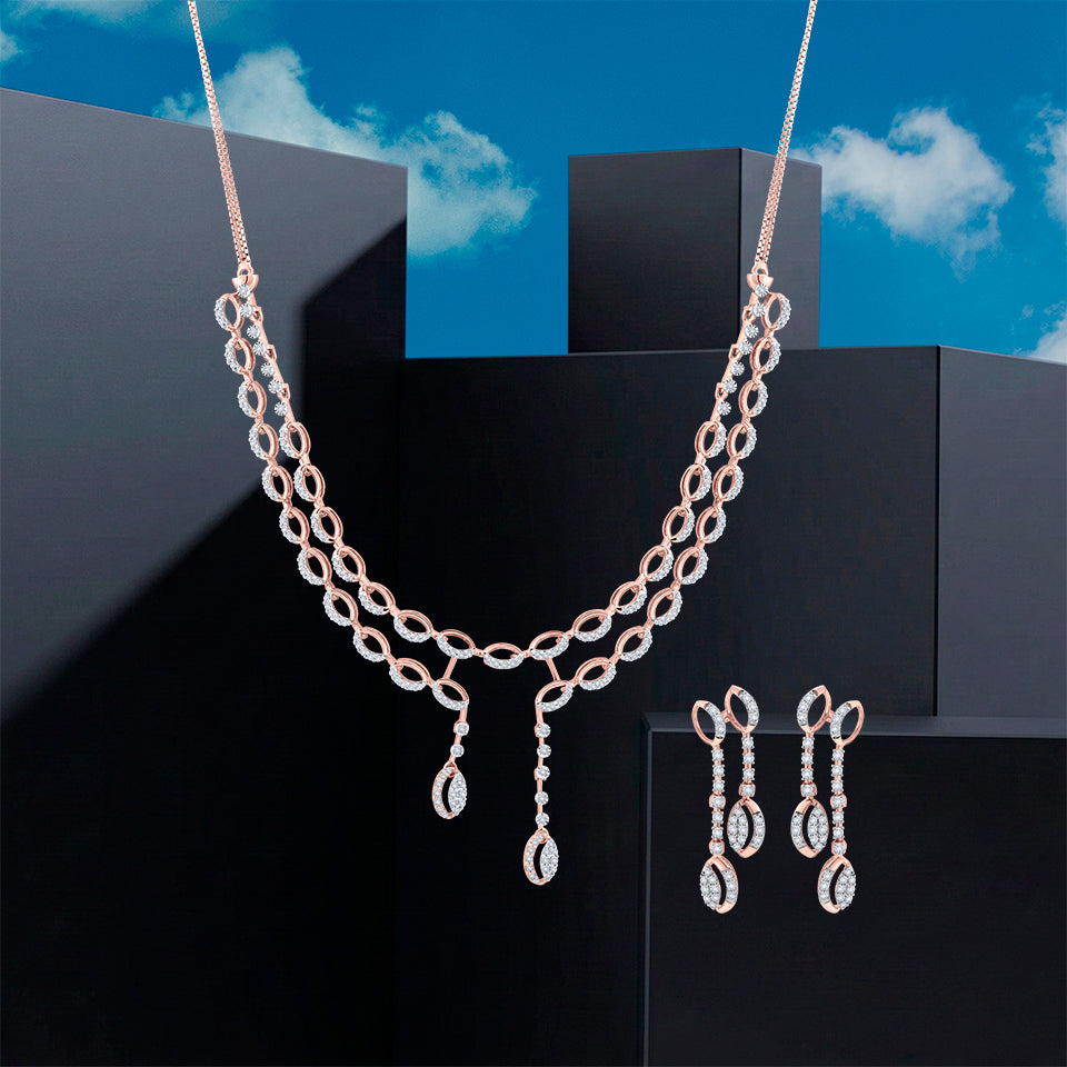 Whispering Willows Diamond Necklace Set