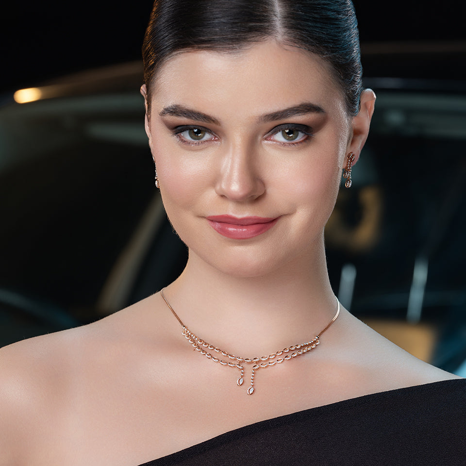 Whispering Willows Diamond Necklace Set