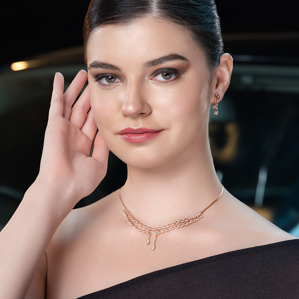 Whispering Willows Diamond Necklace Set