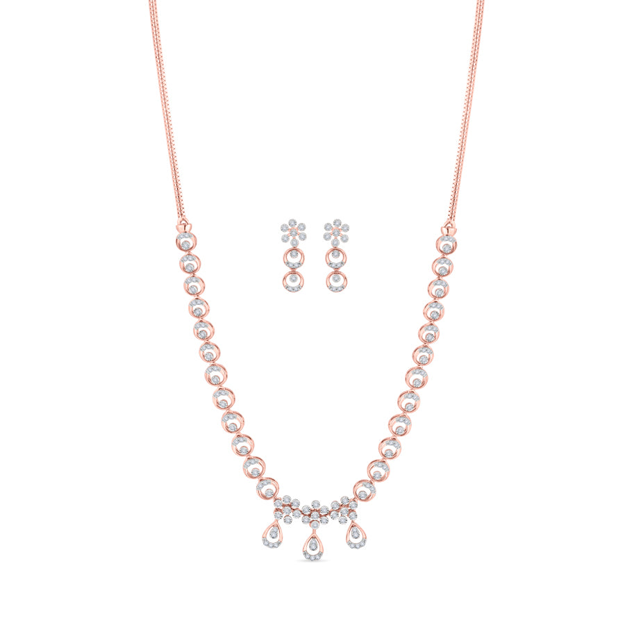 Majestic Roseate Diamond Necklace Set