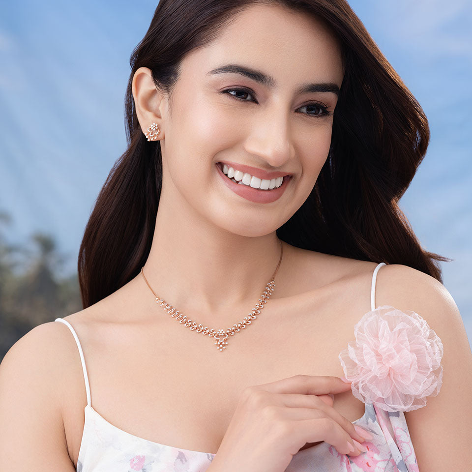 Beauty & Bloom Diamond Necklace Set