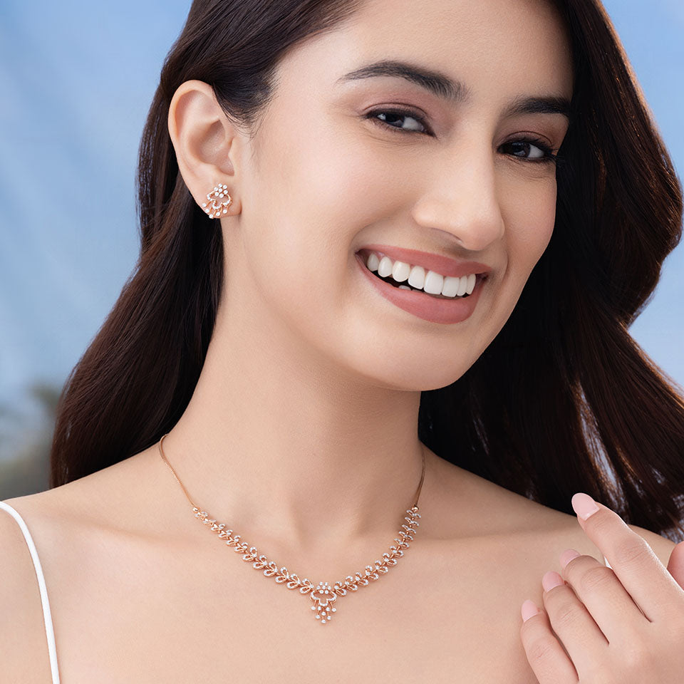 Beauty & Bloom Diamond Necklace Set