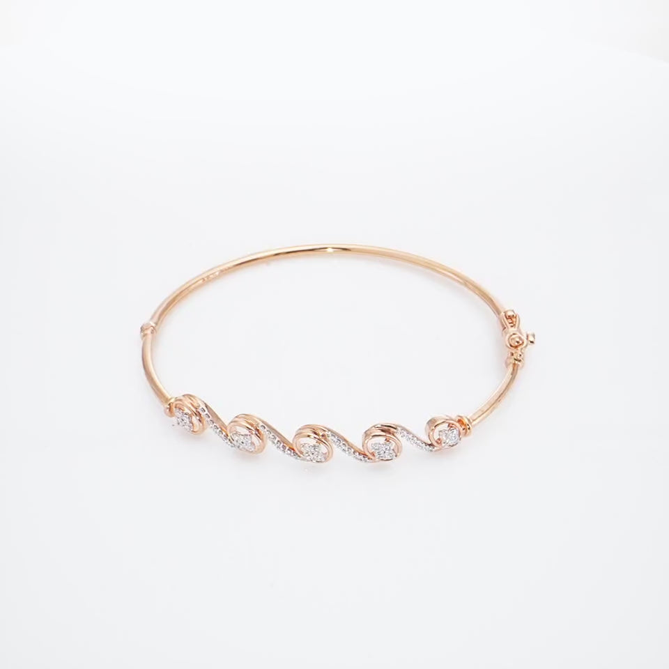 Radiant Swirl Diamond Bracelet