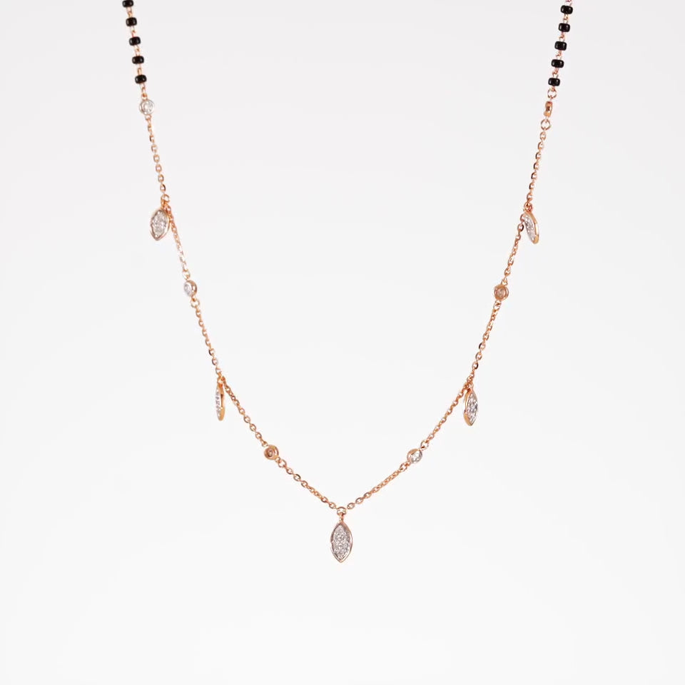 Flora Droplet Diamond Mangalsutra