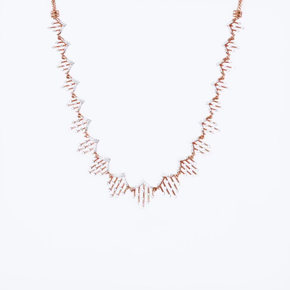 Sunshine Arrows Diamond Necklace Set