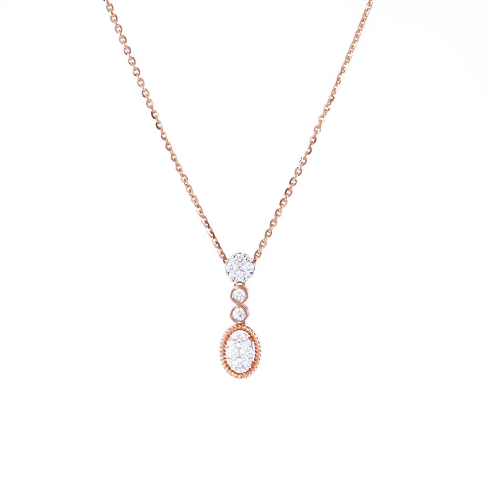 Regal Ovals Diamond Necklace Set