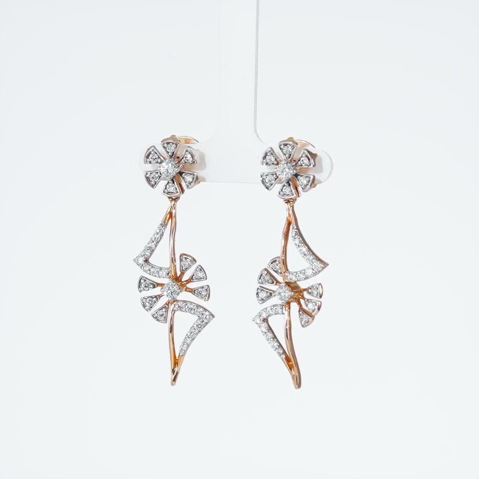 Spiral Bloom Diamond Earrings