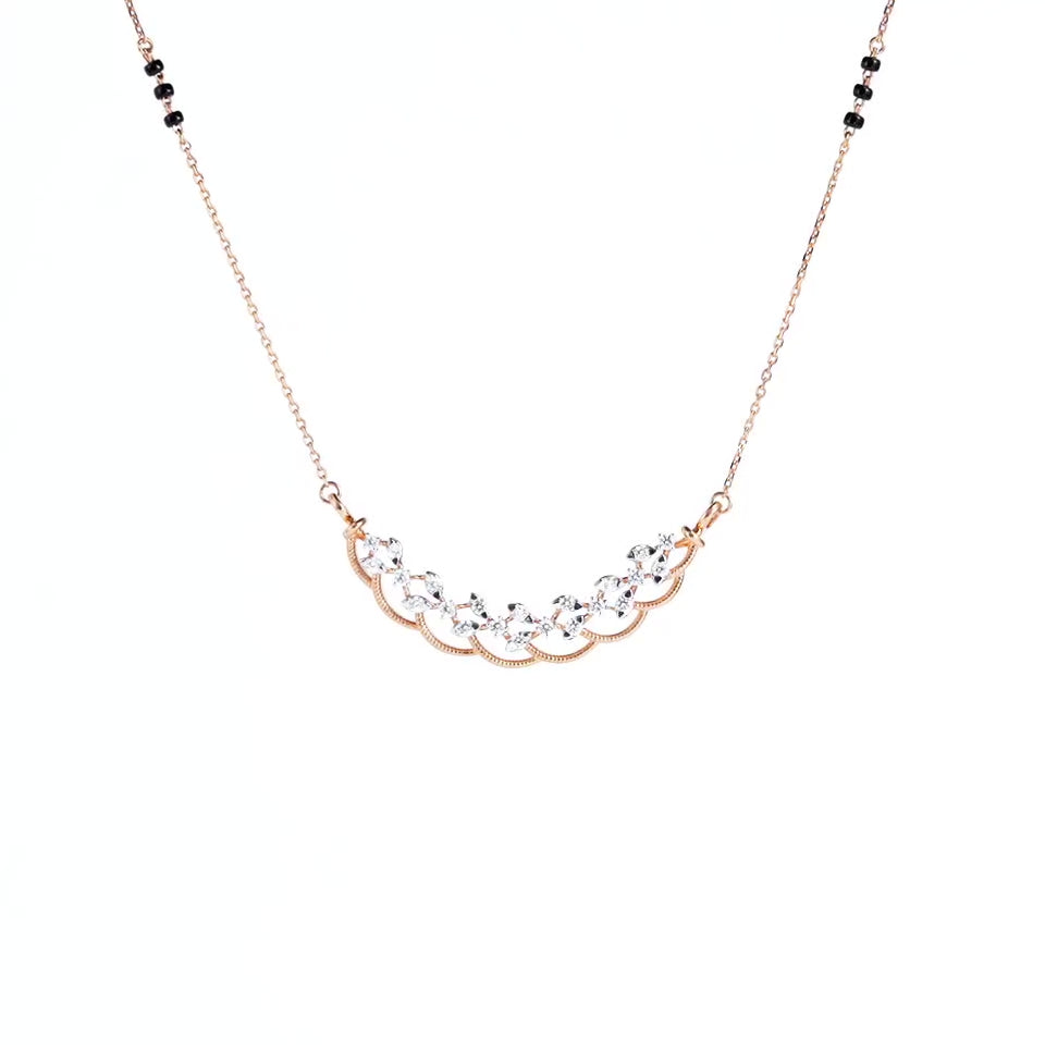 Arc Of Leaves Diamond Mangalsutra