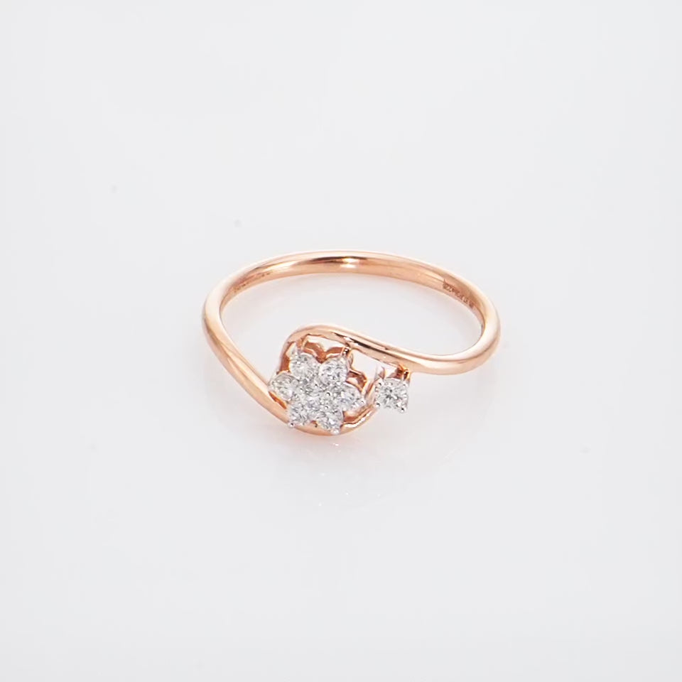 Floral Bloom Diamond Finger Ring
