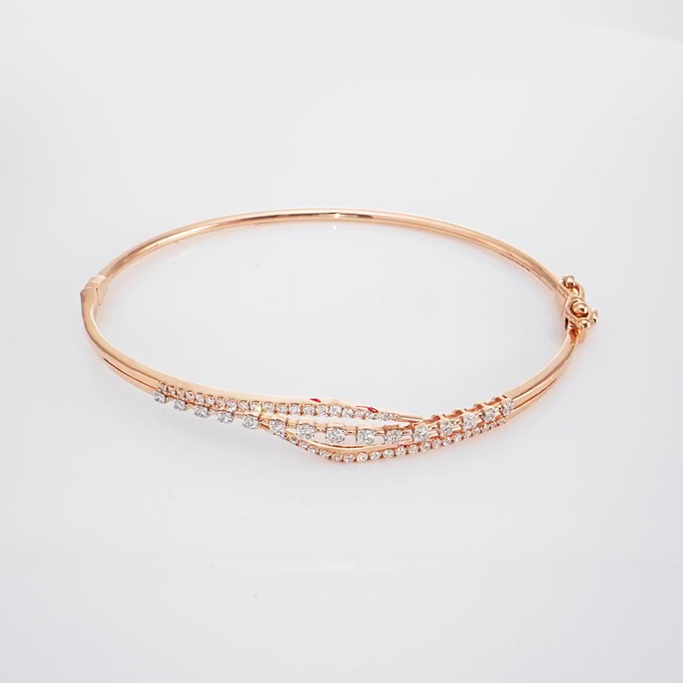 Crystal Wave Diamond Bracelet