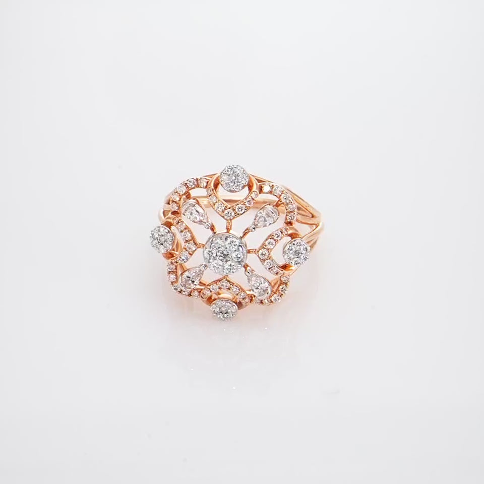 Imperial Bloom Diamond Finger Ring