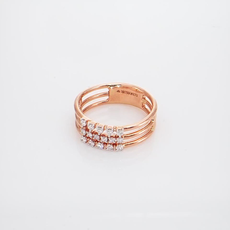Mystic Matrix Diamond Finger Ring