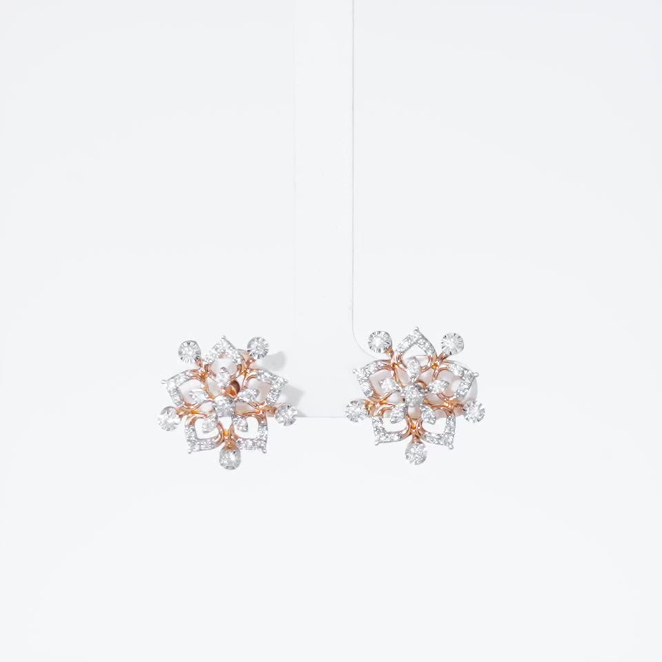 Shining Snowflake Diamond Necklace Set