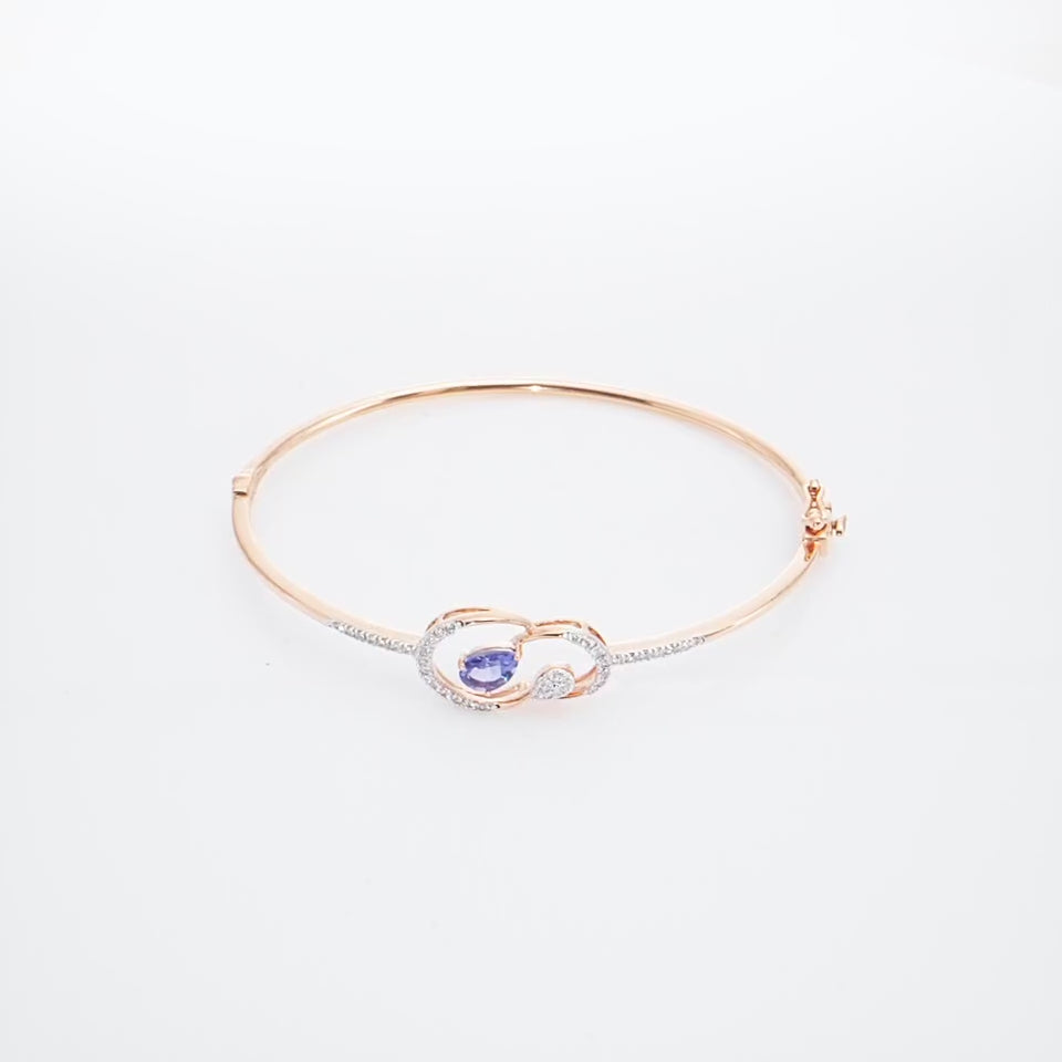 Azure Orbit Diamond Bracelet