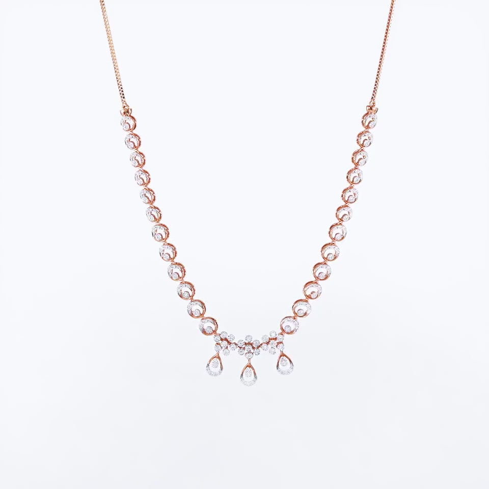 Majestic Roseate Diamond Necklace Set