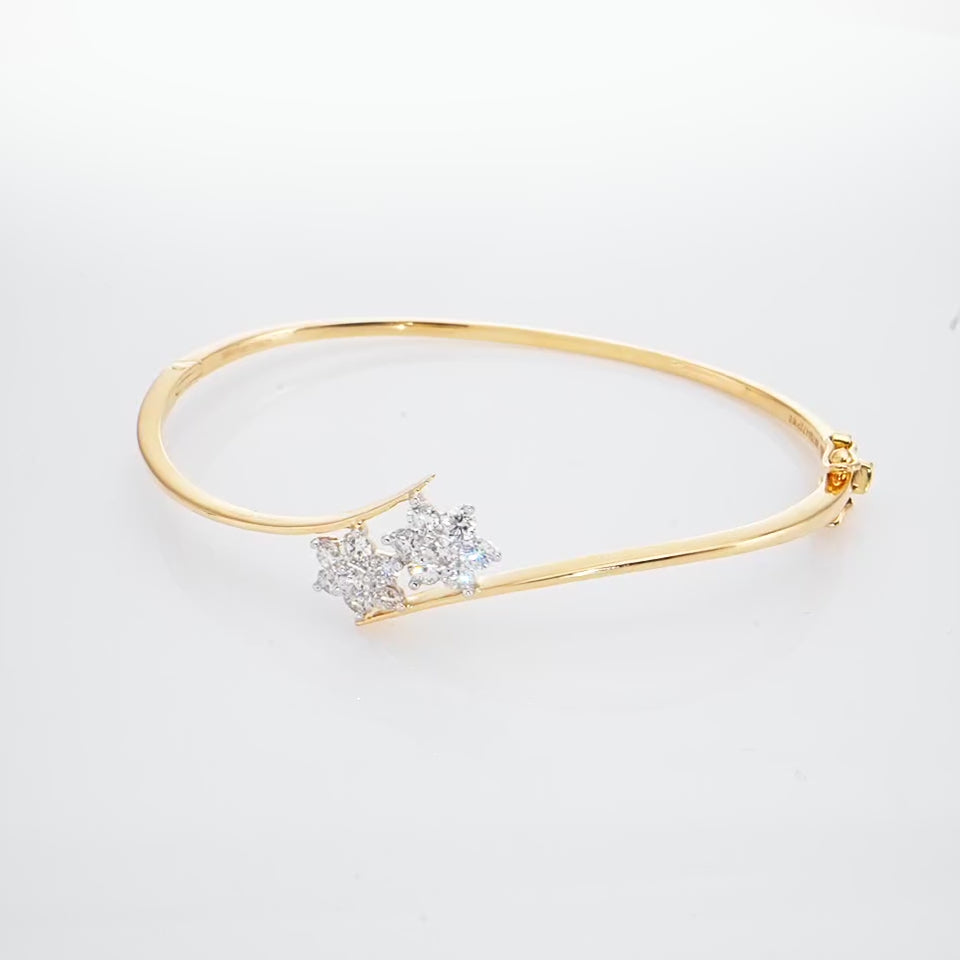 Dazzling Dual Star Diamond Bracelet