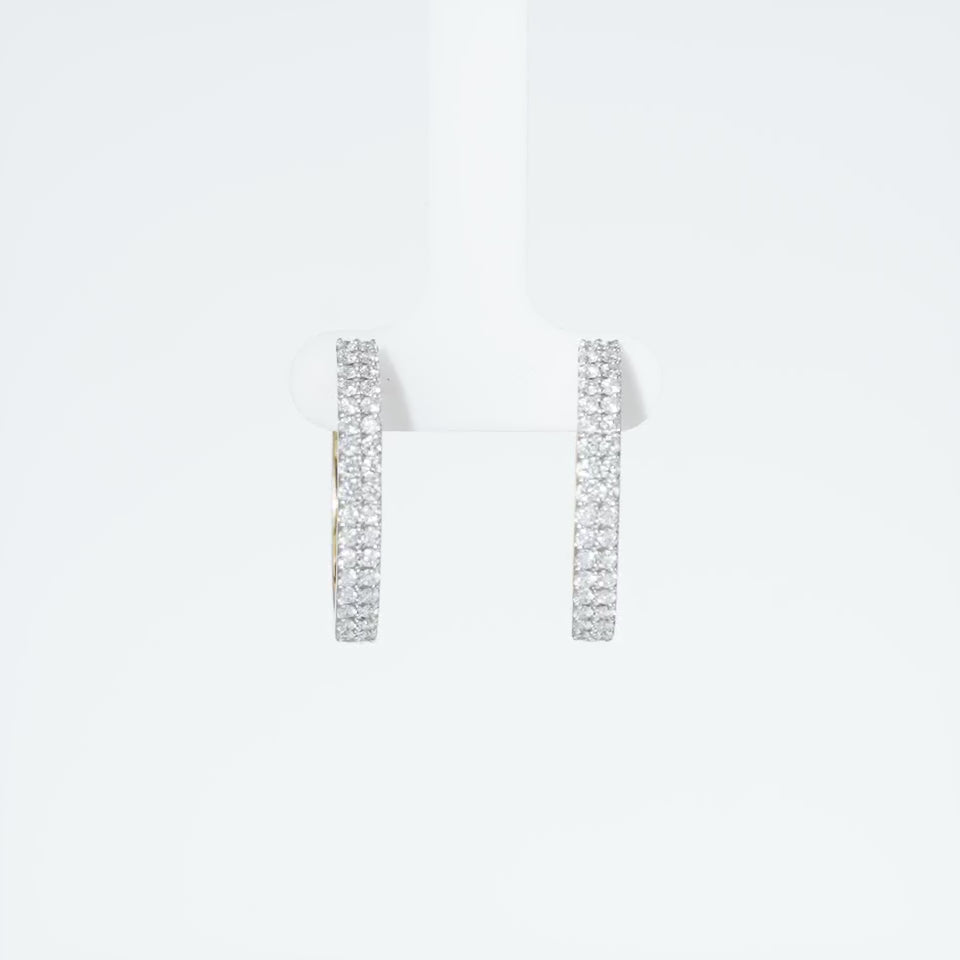 Classic Hoop Diamond Earrings