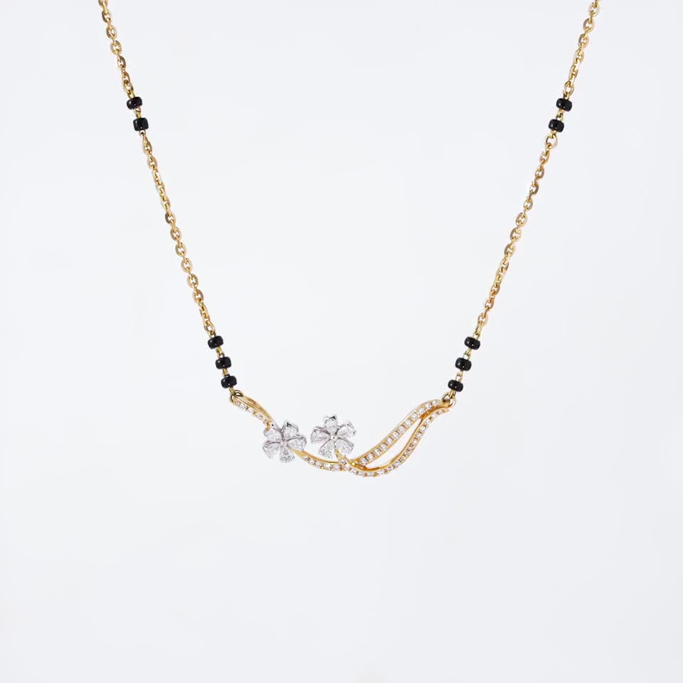 Golden Vine Diamond Mangalsutra