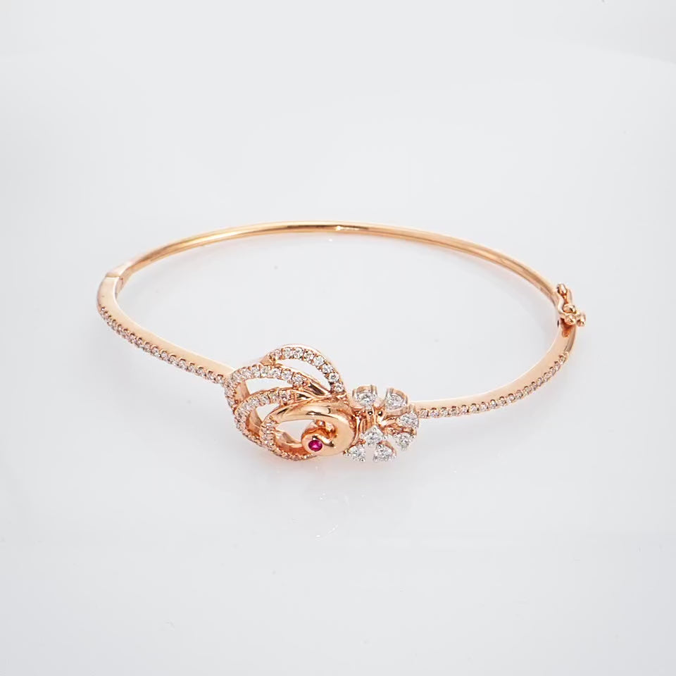 Petal Swirl Diamond Bracelet