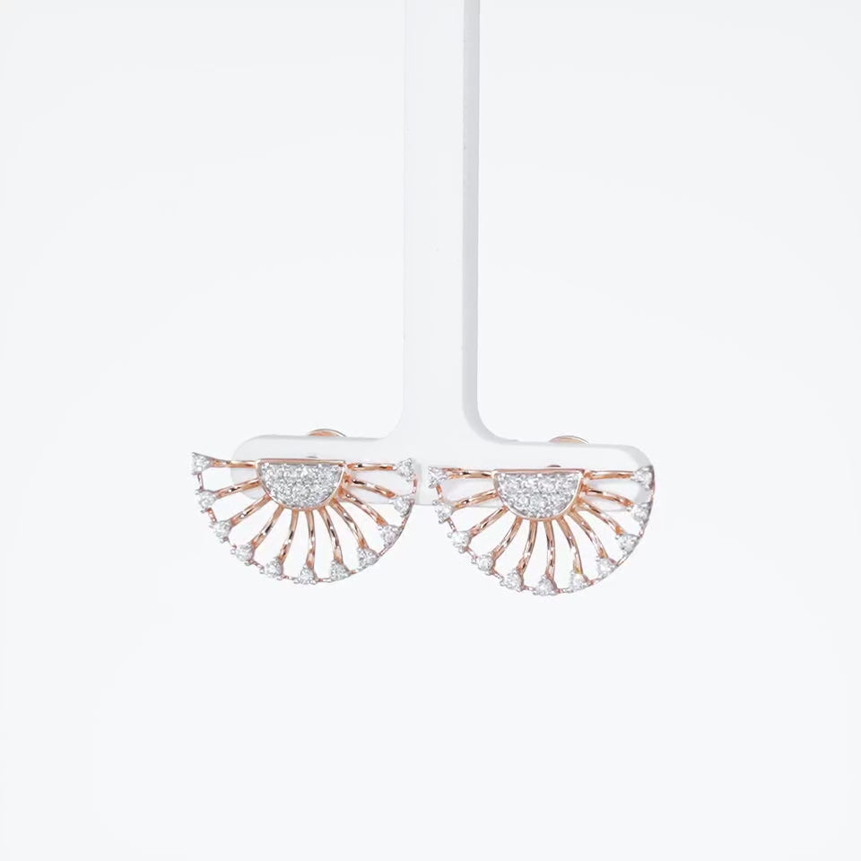 Serene Curve Diamond Earrings