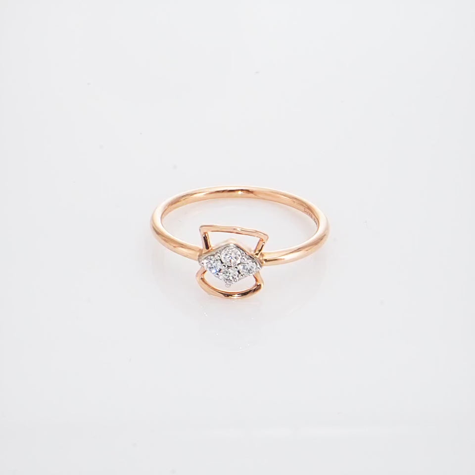 Minimalist Apex Diamond Finger Ring