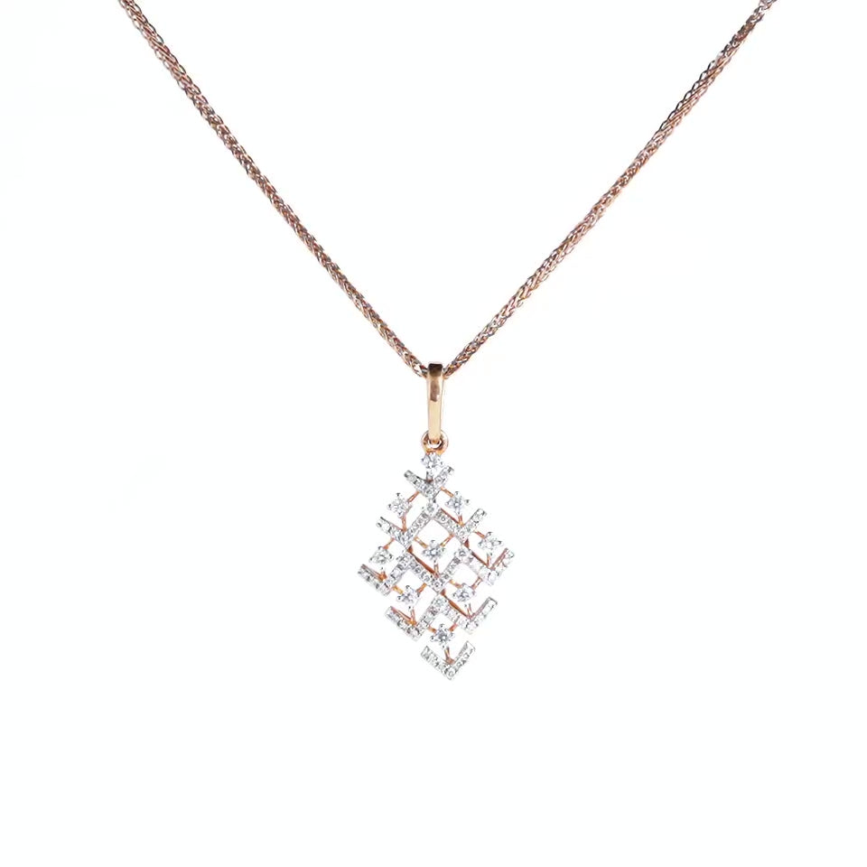 Winter Fall Diamond Pendant Set