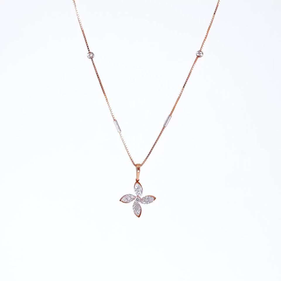 Aura Cross Diamond Chain Pendant