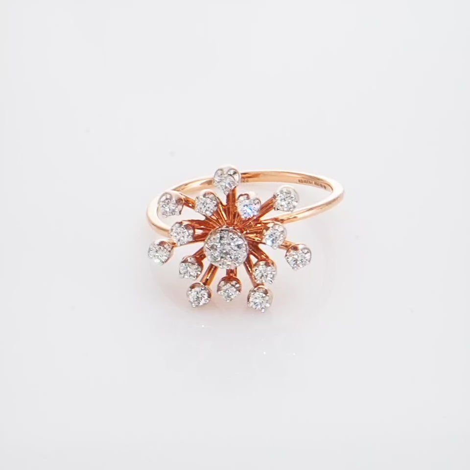Dandelion Dream Diamond Finger Ring