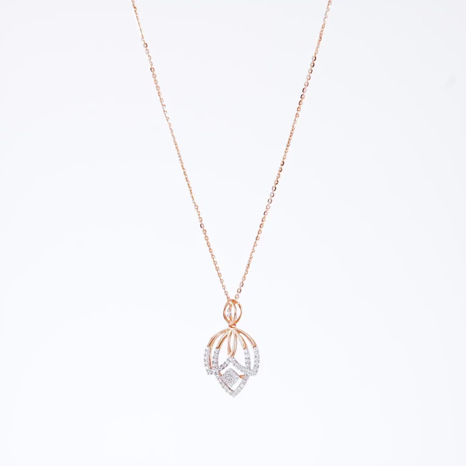 Graceful Bloom Diamond Necklace Set