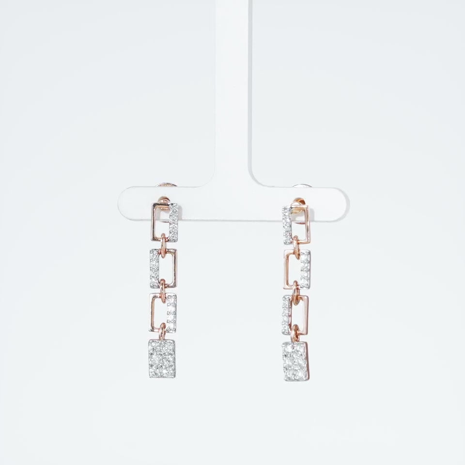 Luminous Link Diamond Earrings