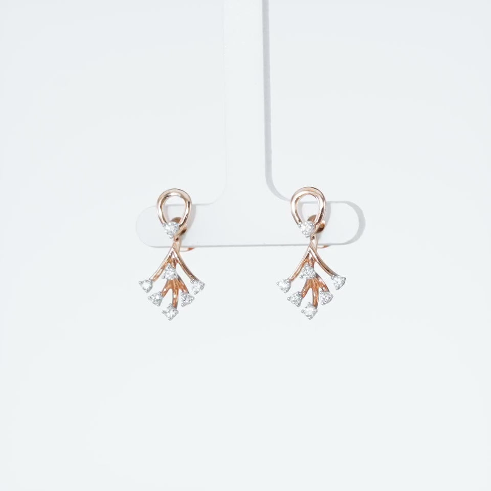 Frozen Flare Diamond Earrings