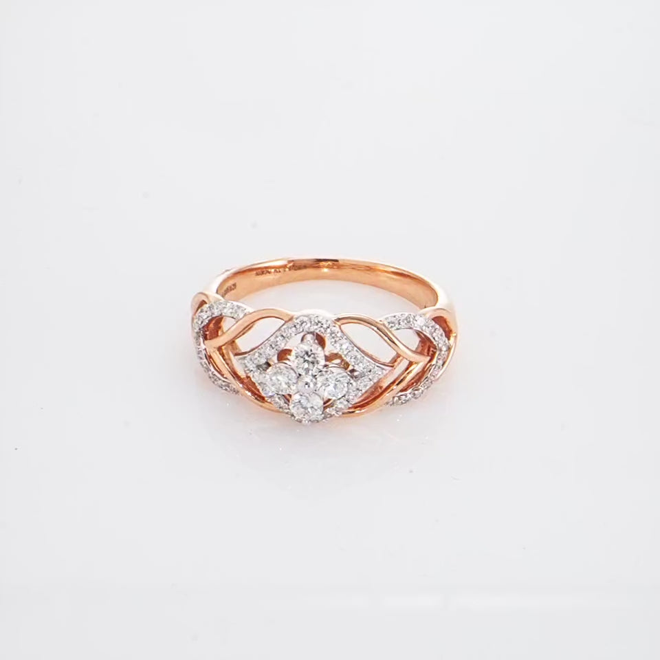 Radiant Filigree Diamond Finger Ring
