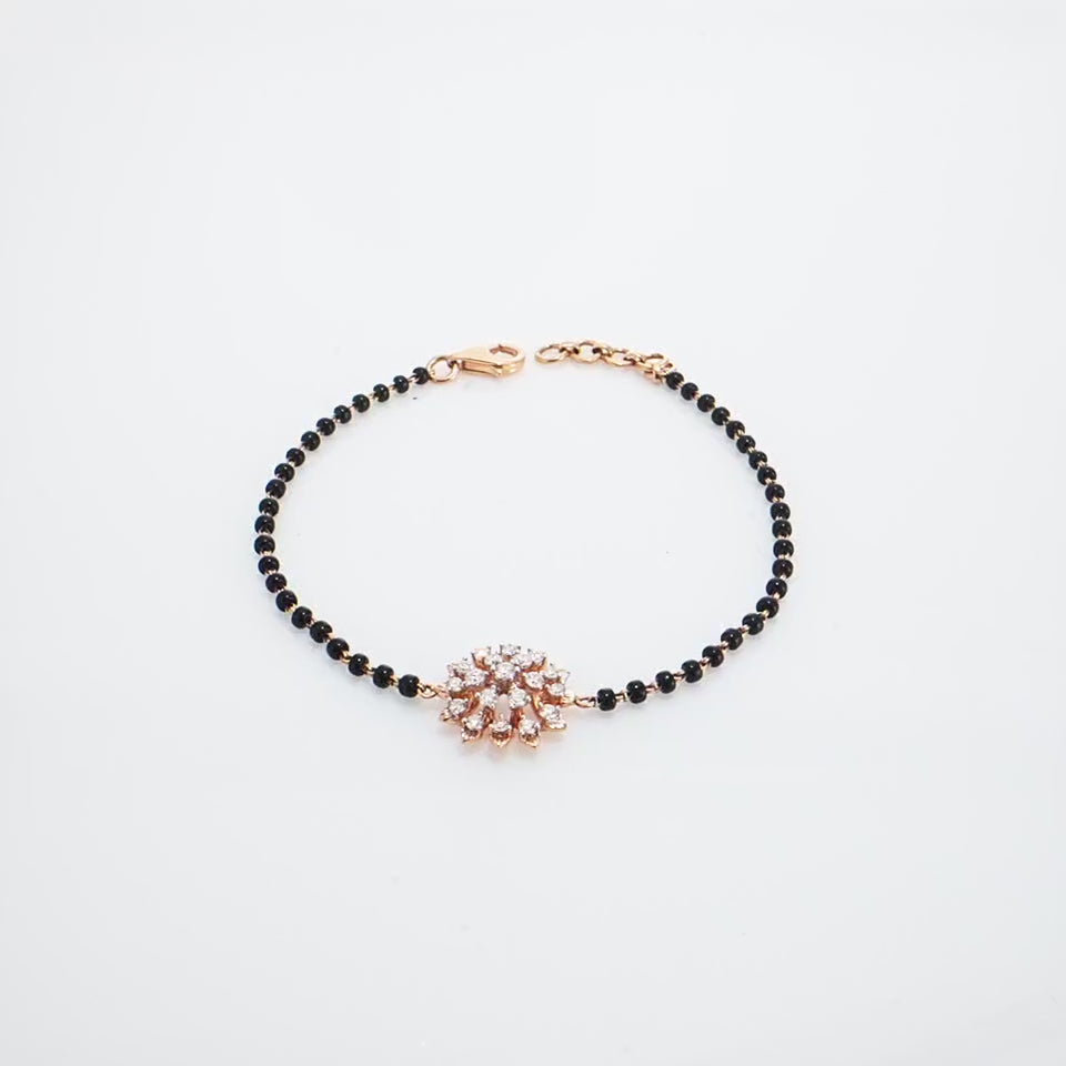 Aster Charm Diamond Mangalsutra Bracelet