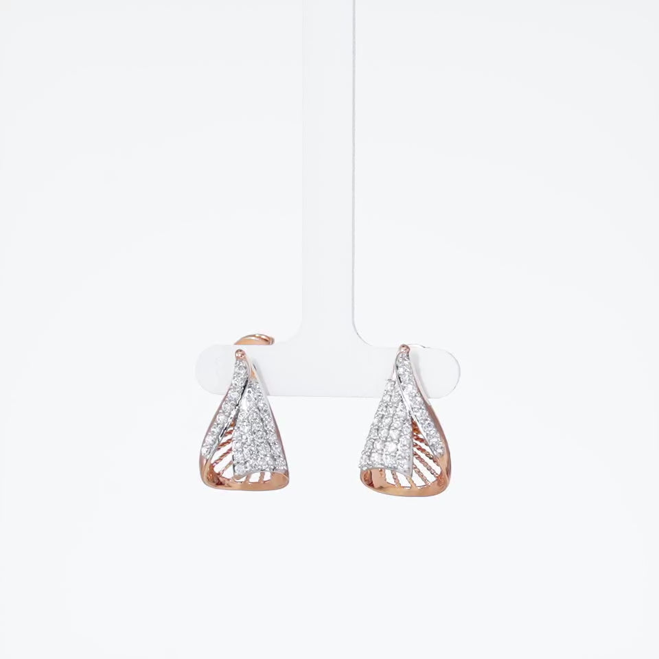 Raindrop Lattice Diamond Earrings