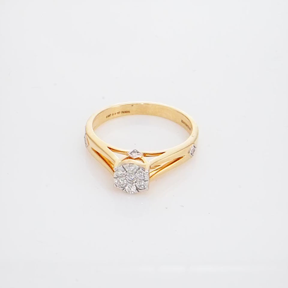 Prism Peak Diamond Finger Ring